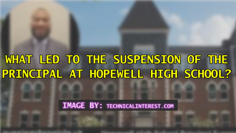 What Led to the Suspension of the Principal at Hopewell High School?