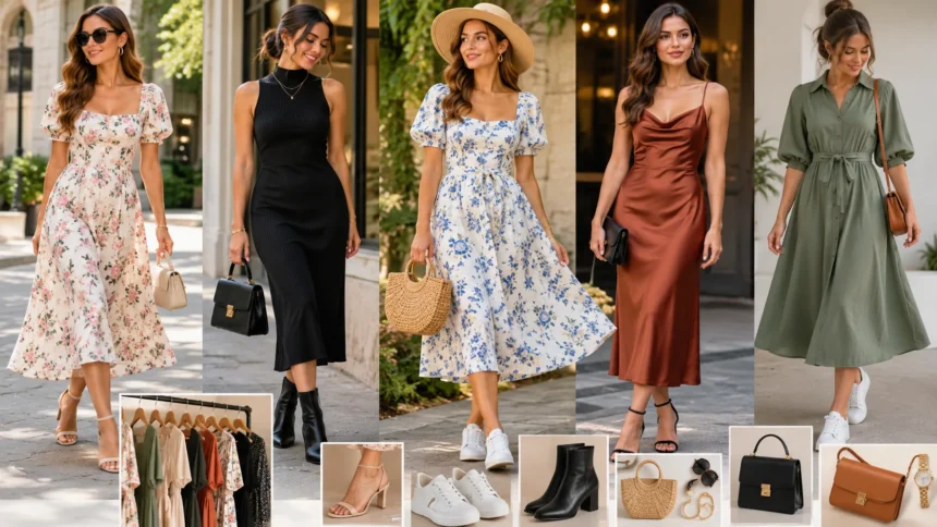 How to Style MIDI Dresses A Simple Style Guide